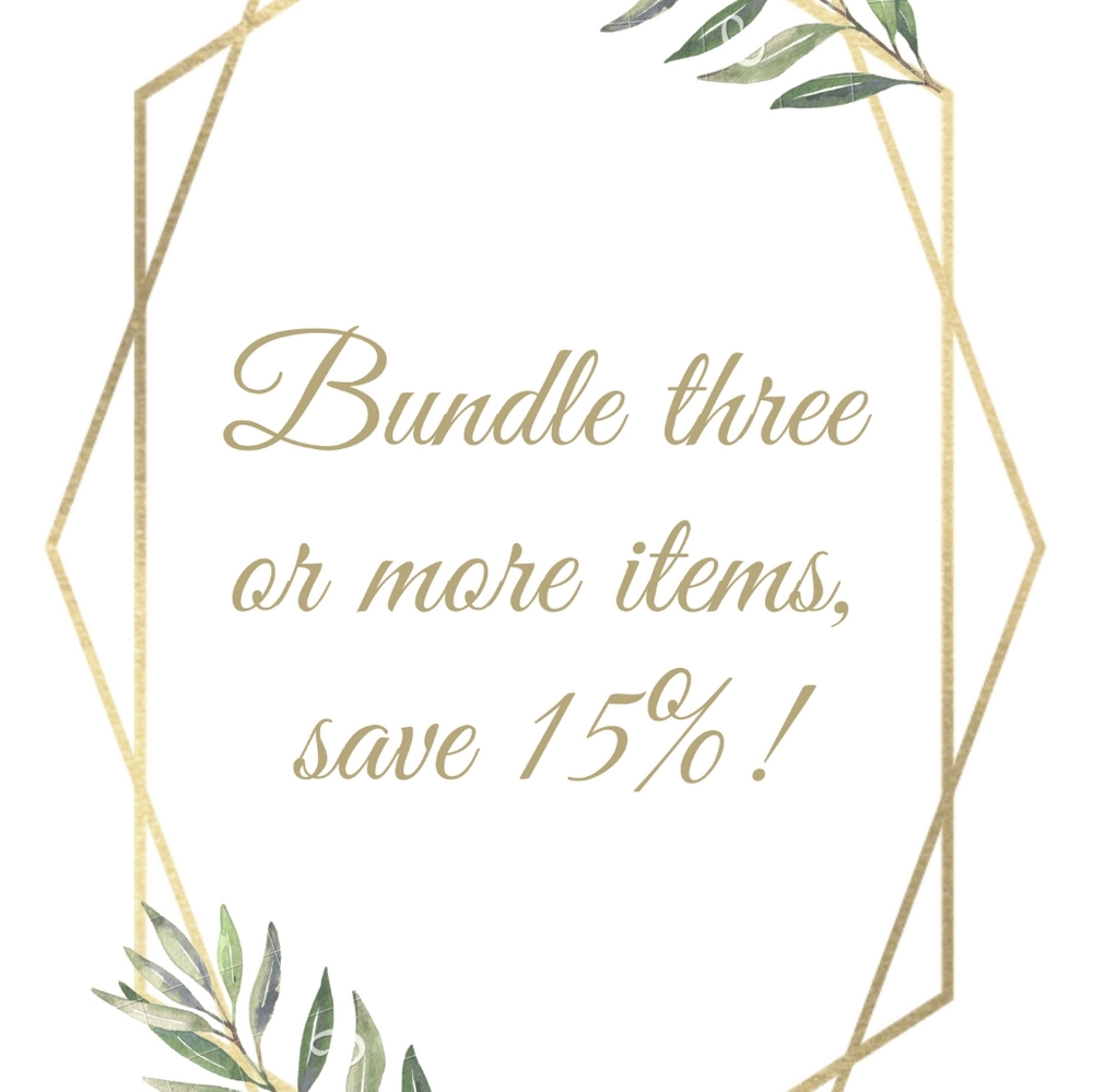 Bundle 3+ items, save 15%!